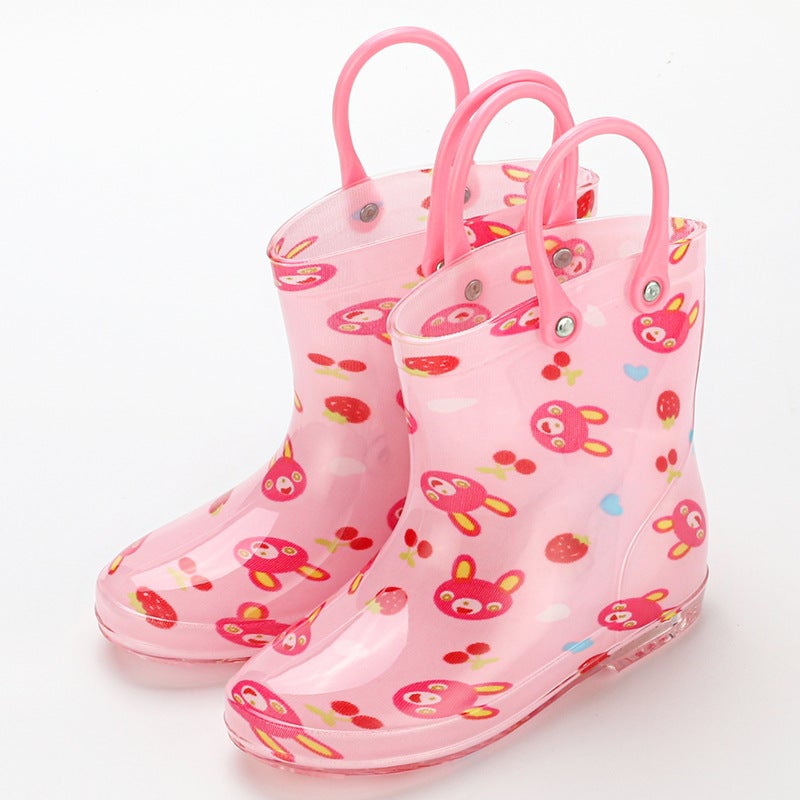 Cross Mirror Export Children'S Portable Creative Cute Flower Cloth Children'S Rain Boots Baby Rain Boots Rubber Shoes - Image 3
