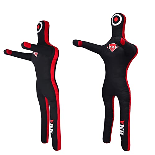 MMA SPORTS Doctor Bane Brazilian Grappling Submission Dummy Wrestling BJJ Judo Karate Punching Bag (Standing- 6 FT / 72 in) -UNFILLED, Black - Image 1