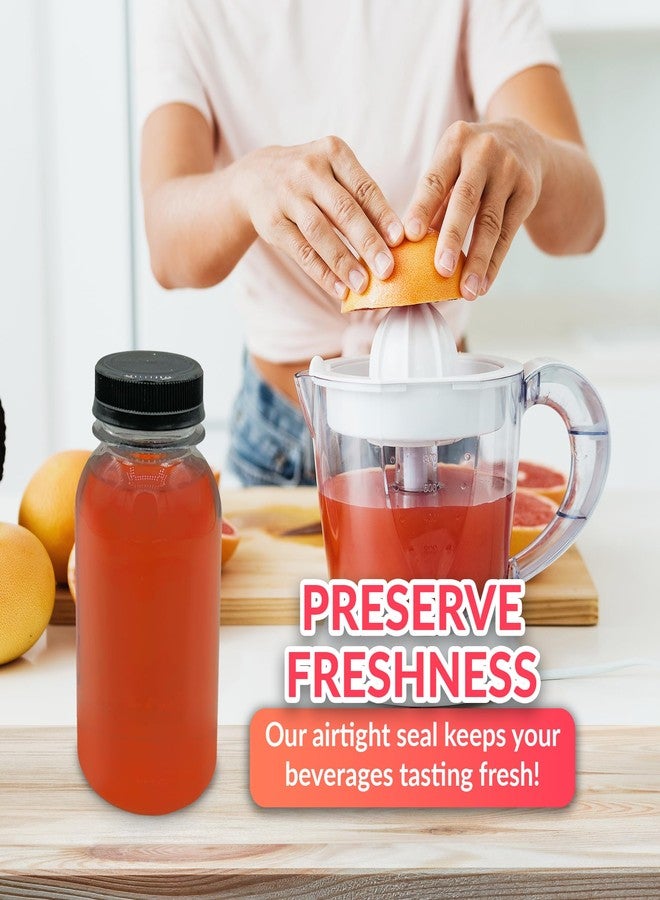 Reli. Plastic Juice Bottles [21 Pack] [8 oz] Round Plastic Juice Bottles with Caps & Sticker Labels | Clear, Empty for Juicing 8oz | Disposable, Reusable Containers for Juicing, Smoothies - Image 3