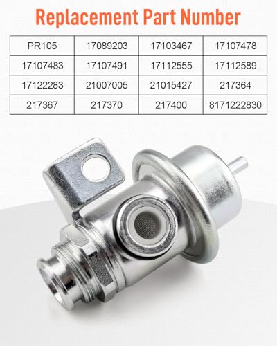 Quaneguzy Fuel Injection Pressure Regulator Fit for BUICK CENTURY SKYLARK CADILLAC ALLANTE DEVILLE ELDORADO SEVILLE Replaces PR105 17089203 17103467 17107478 17107483 - Image 5