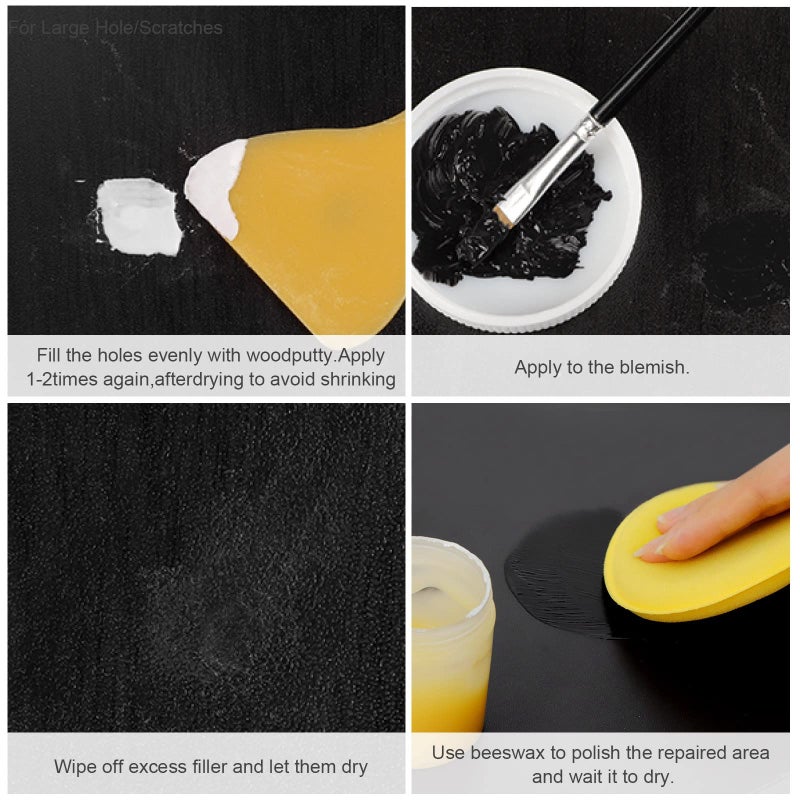 سيسو طقم إصلاح خدش Seisso - مجموعة من 36 حشو الخشب معجون للخدوش علامات الأثاث التي تلمسها أدوات إصلاح أرضية الفينيل - استعادة غطاء خدوش من الخشب الصلب الشقوق الباب ثقب الباب - Image 5