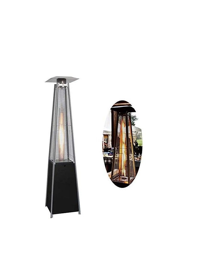 UWY Outdoor Patio Gas Heater Independent Pyramid Terrace Heater 13KW Standing Liquefied Gas Heater for Outdoor Restaurants, Bars, Villa Courtyards - Image 1