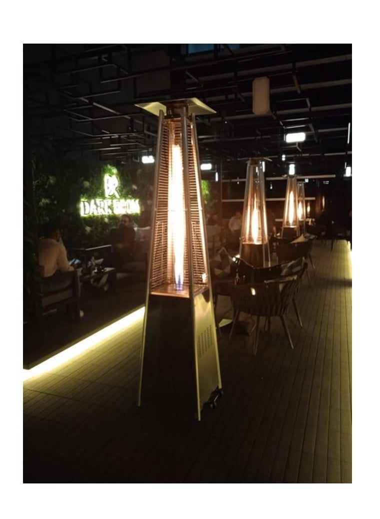 UWY Outdoor Patio Gas Heater Independent Pyramid Terrace Heater 13KW Standing Liquefied Gas Heater for Outdoor Restaurants, Bars, Villa Courtyards - Image 3