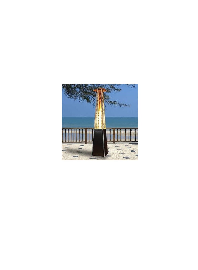 UWY Outdoor Patio Gas Heater Independent Pyramid Terrace Heater 13KW Standing Liquefied Gas Heater for Outdoor Restaurants, Bars, Villa Courtyards - Image 5