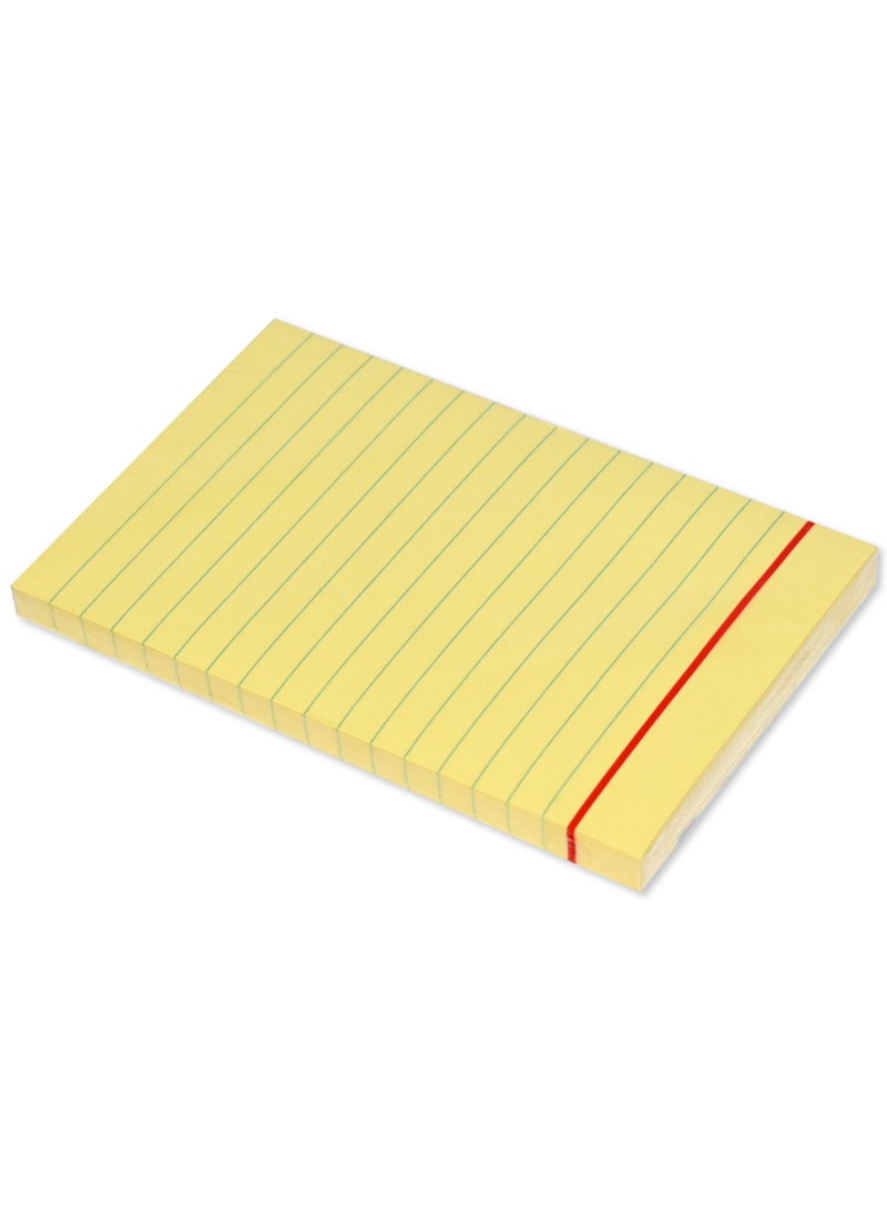 FIS Sticky Note Pad, 4X6 inches, Pack of 6, Ruled Pastel Yellow -FSPO4X6RPYL - Image 3