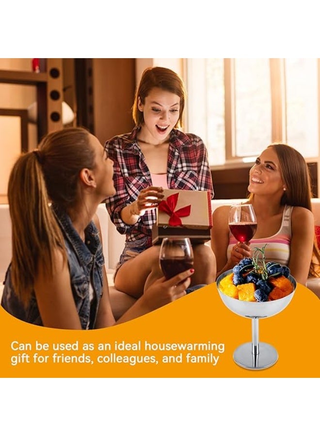 Agatige Premium Stainless Steel Ice Cream Cups - Elegant Dessert Dish & Salad Bowl Set for Home, Parties, & Events - Durable Metal Bowls for Fruit, Pudding, & Sundaes - Image 5