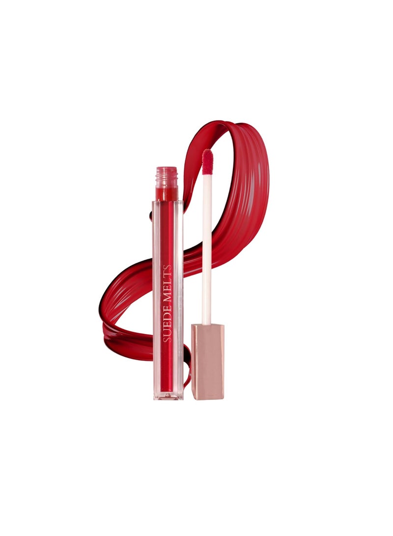 برجموت أحمر شفاه سائل غير لامع من بيرجاموت بيوتي، غير قابل للنقل، مقاوم للماء، يدوم طويلاً حتى 8 ساعات للنساء، 2.1 مل قرمزي ميلت - Image 2