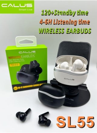 Calus SL55  Wireless Bluetooth Earbuds Gaming Headphones Deep Bass Low Latency Game Headset with Built-in Microphone Noise Canceling Black - pzsku/ZA8D9C0FA3C3ABF36DE31Z/45/_/1707738734/89d7a196-3fb1-4670-8205-c964d3c20ce6