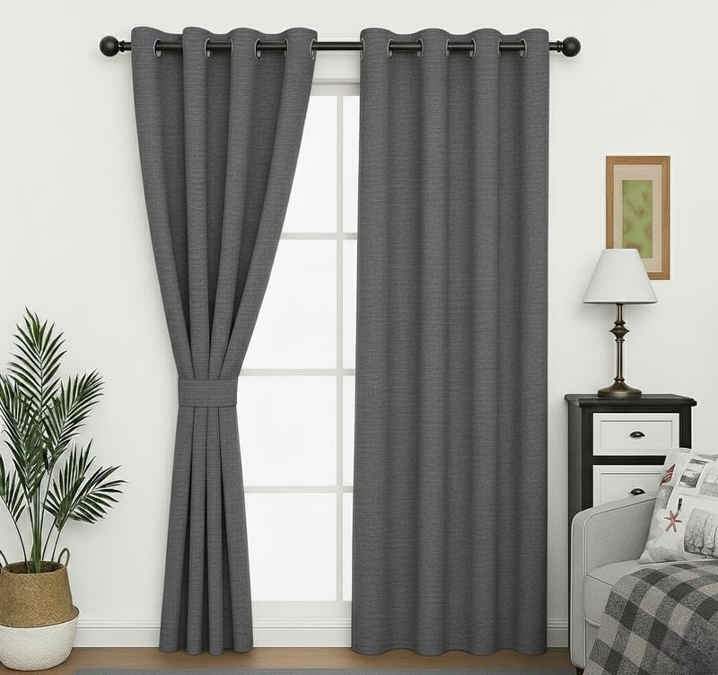 Amali Blackout Plain Curtains 274 cm x 127 cm - 2 Panels, 100% Polyester, Grommet Top, Thermal Insulated, Noise Reducing, Light Blocking - Image 4
