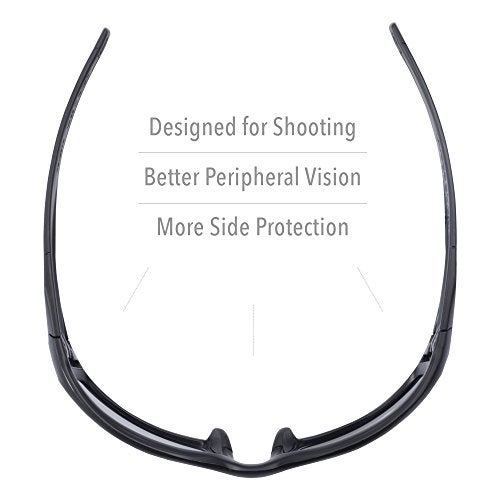 Howard Leight Hypershock Shooting Safety Eyewear, Black Frame, Clear Lens with Uvextreme Plus Anti-Fog Lens Coating (R-02220) - Image 3