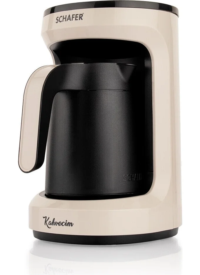 Schafer Kahvecim Automatic Turkish Coffee Machine-Cream