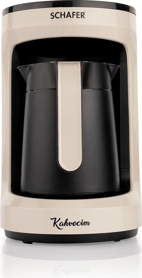 شافر Kahvecim Automatic Turkish Coffee Machine-Cream