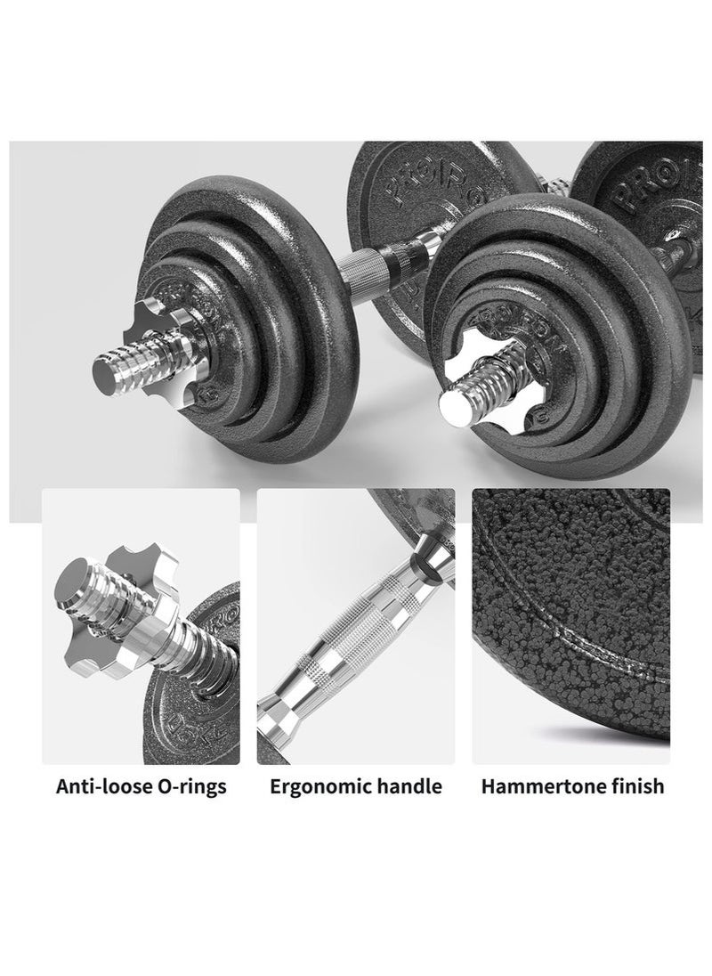 Arabest 3-in-1 Adjustable dumbbell Set, Barbell and Push-up Stand,Heavy Adjustable Dumbbell Barbell Set 10kg Weight set for Option, Metal Dumbbell Grip and Barbell Bar  - Image 3