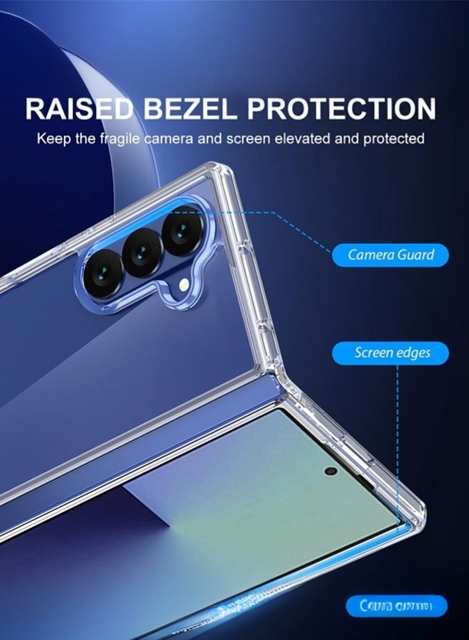 Tersely Hybrid Clear Crystal Case Compatible with Samsung Galaxy Fold 7 5G (2025) - TPU + PC Technology, Anti-Yellowing, Wireless Charging Compatible, Protective Shockproof Bumper Cover for Fold7 - Image 4