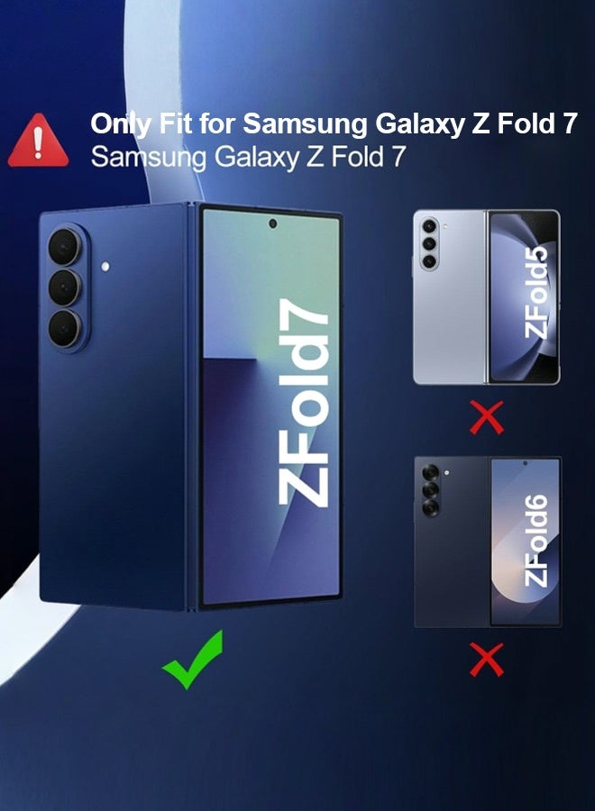 Tersely Hybrid Clear Crystal Case Compatible with Samsung Galaxy Fold 7 5G (2025) - TPU + PC Technology, Anti-Yellowing, Wireless Charging Compatible, Protective Shockproof Bumper Cover for Fold7 - Image 2