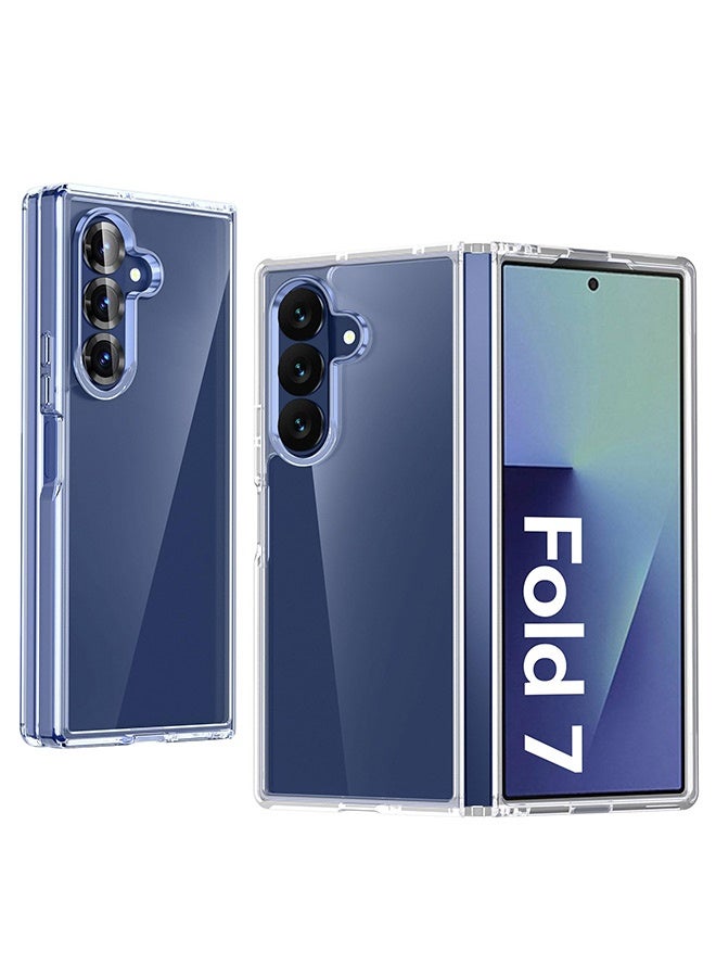 Tersely Hybrid Clear Crystal Case Compatible with Samsung Galaxy Fold 7 5G (2025) - TPU + PC Technology, Anti-Yellowing, Wireless Charging Compatible, Protective Shockproof Bumper Cover for Fold7 - Image 1