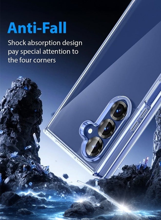 Tersely Hybrid Clear Crystal Case Compatible with Samsung Galaxy Fold 7 5G (2025) - TPU + PC Technology, Anti-Yellowing, Wireless Charging Compatible, Protective Shockproof Bumper Cover for Fold7 - Image 3