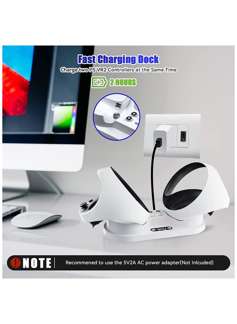 Charging Station for PS VR2 Controller Charging Dock Compatible with Playstation VR2 Sense, Quick Charge Controller Charger Stand with 4 Type-C Magnetic Interfaces and LED Indicator  - Image 2