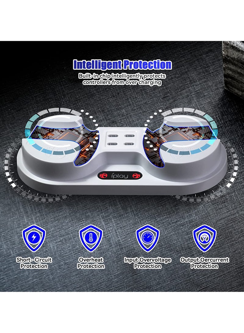 Charging Station for PS VR2 Controller Charging Dock Compatible with Playstation VR2 Sense, Quick Charge Controller Charger Stand with 4 Type-C Magnetic Interfaces and LED Indicator  - Image 5