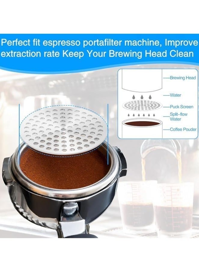 باك سكرين 51 مم للبورتافلتر - شبكة فلتر إسبريسو من الستانلس ستيل - مصفاة توزيع مياه قابلة لإعادة الاستخدام لاستخلاص مثالي وكريمة غنية - Image 2
