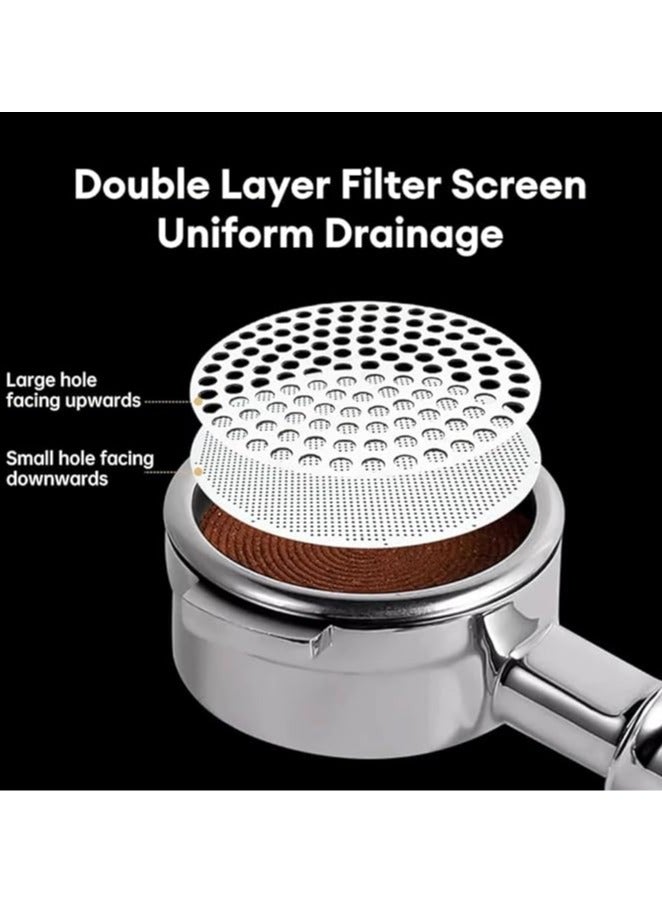 باك سكرين 51 مم للبورتافلتر - شبكة فلتر إسبريسو من الستانلس ستيل - مصفاة توزيع مياه قابلة لإعادة الاستخدام لاستخلاص مثالي وكريمة غنية - Image 4