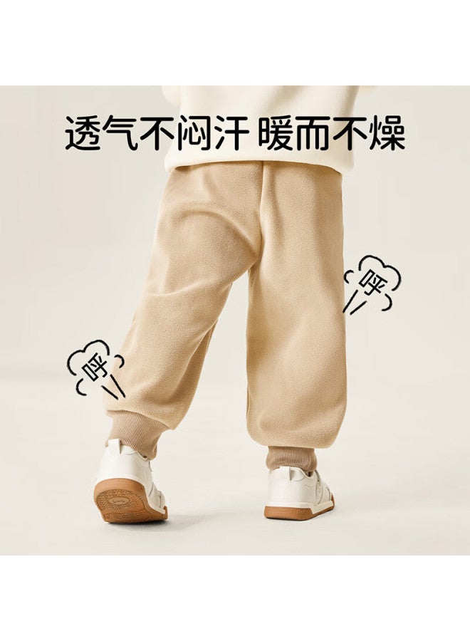 Ouyun Kids Thickened Autumn Winter Cotton-padded Pants For Boys And Girls, Brown, Size 80