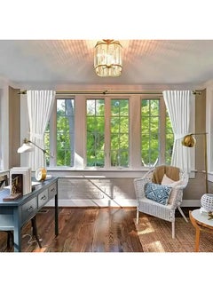 MarlaMall Extendable Stainless Steel Metal Curtain Rod, Retractable Extension, Decorative Curtain Pole Set, Gold Spliced Heavy Duty Metal Curtain Pole 80cm-300cm with Bracket  - Image 3