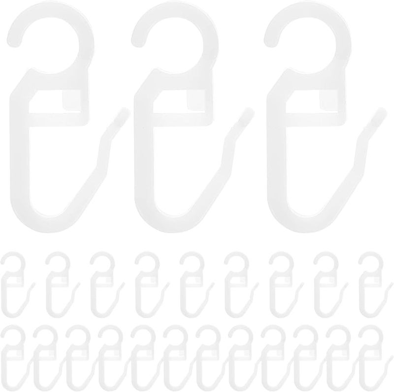 24Pcs PVC Shower Curtain Hooks Smooth Glide Lightweight Drapery Hooks Unique Design - Image 1