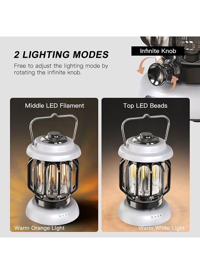Generic Mini USB Camping Lantern with Warm Orange White Light IPX4 Water Resistant Hanging Outdoor Light for Camping Backpacking Fishing - Image 5