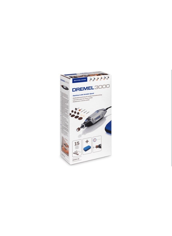 DREMEL Dremel 3000-15 Rotary Multi Tool 130 W Kit With 15 Accessories - F 013 300 0Jb  - Image 2
