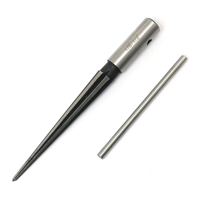 RLECS 1/8-1/2 (3-13mm) T Handle Tapered Reamer Tool, 6 Fluted Bridge Pin Hole Reamer Tapered Woodworker Cutting Tool - Image 2