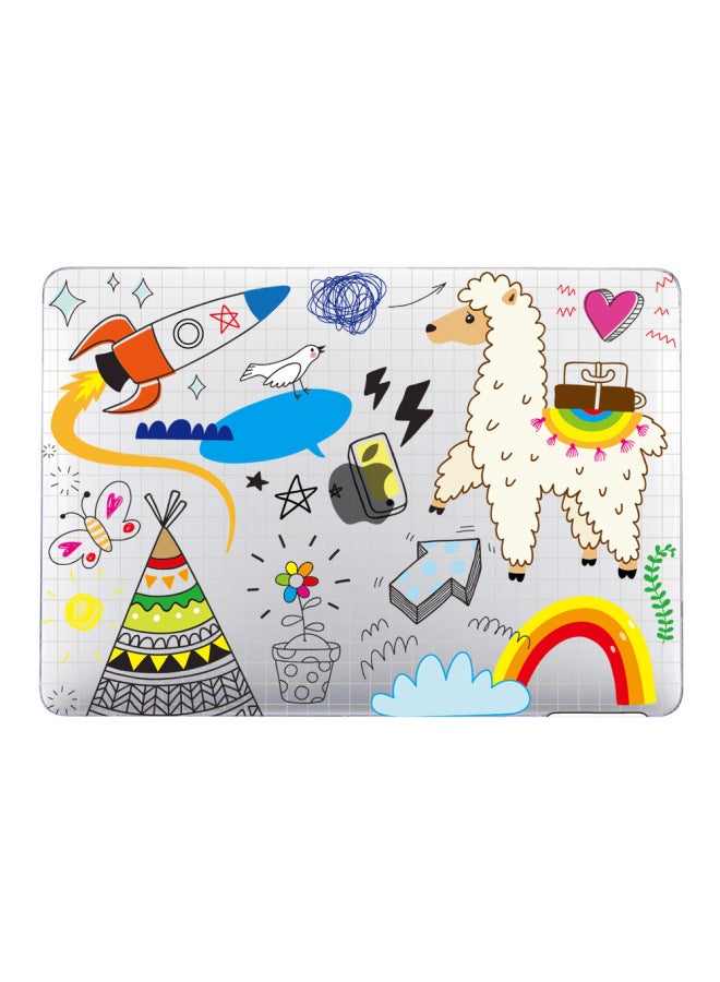 For Macbookpro Protective Case 14 Inch Air13 Transparent Computer Protective Case M2 Apple Laptop Case-Color:RS-1226 (White Ink)-Applicable Model:pro16(A2141)  - Image 1