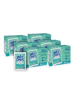 Wet Ones Wet Ones Hand and Face Wipes Singles, Unscented Wipes for Sensitive Skin | Individual Wipes, Hand Wipes Individually Wrapped | 24 ct. (6 pack)  - Image 1