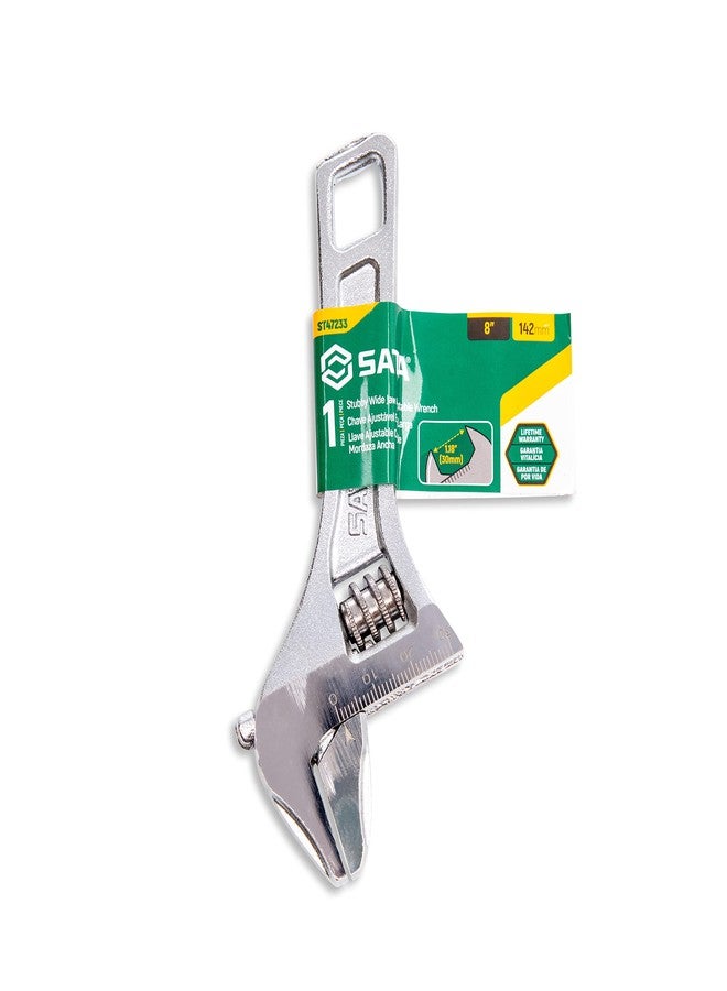 SATA 8 Inch Stubby Wide Jaw Adjustable Wrench - ST47233 - Image 5