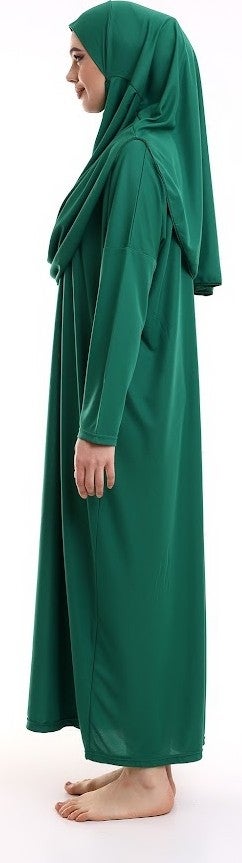 İhvan Ihvan One Piece Prayer Dress - Emerald Green - 5015  - Image 2