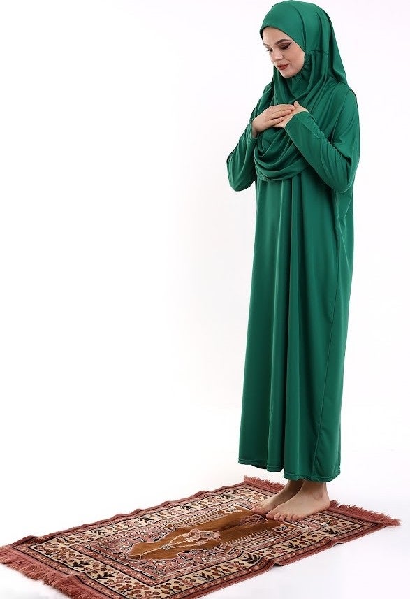 İhvan Ihvan One Piece Prayer Dress - Emerald Green - 5015  - Image 4