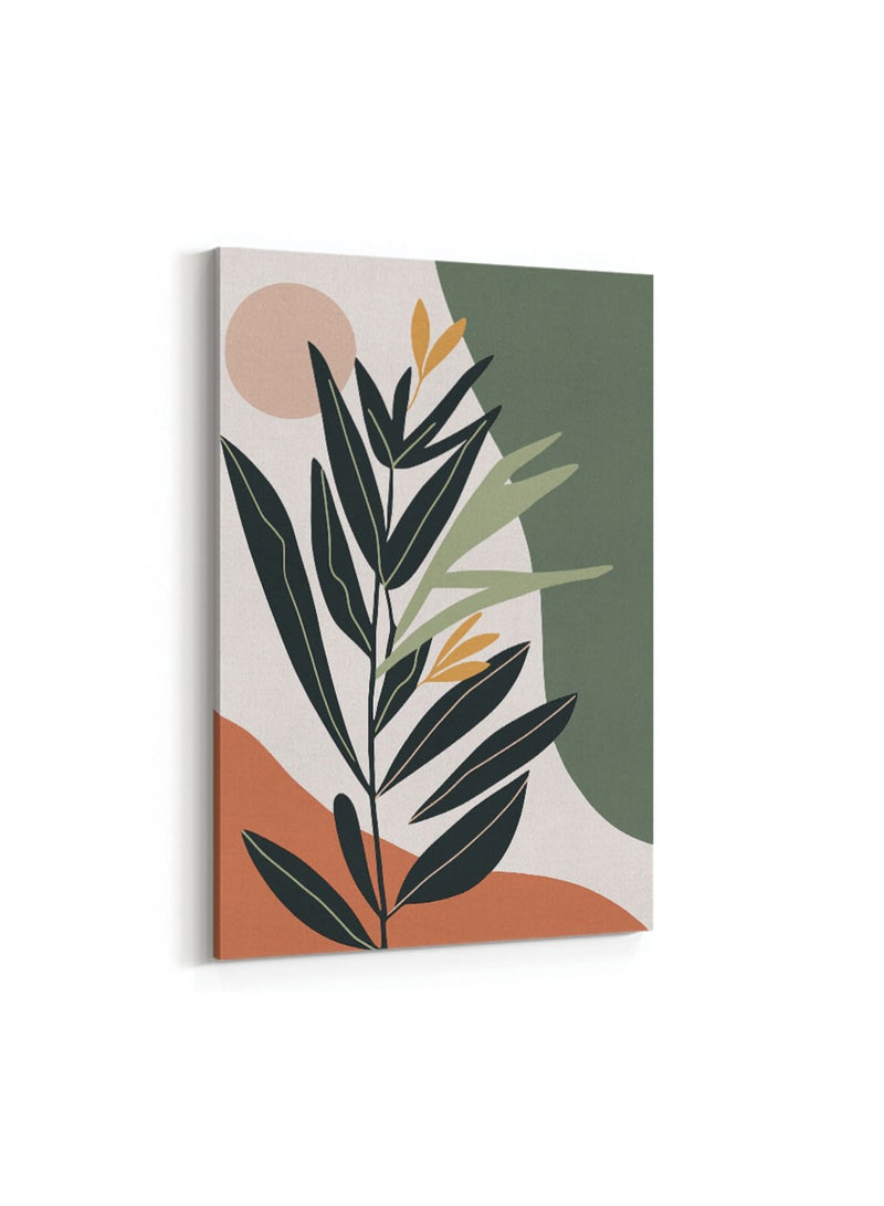 لوحة كانفاس على إطار خشبي بتصميم أوراق شجر - Image 4