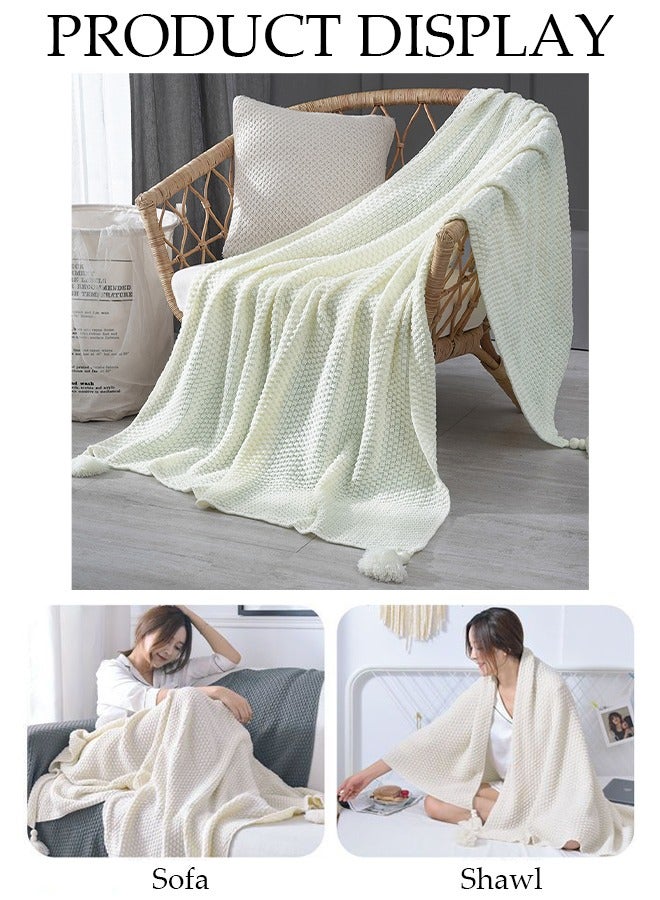 DUNISO بطانيات محبوكة، بطانيات الأرائك، بطانيات القيلولة، بطانيات منسوجة بتعليق مناسبة للأرائك، المكاتب، الأسرة، وغرف المعيشة، مناسبة لجميع الفصول، مناسبة للرجال، النساء، والأطفال 130 * 170 سم - Image 2