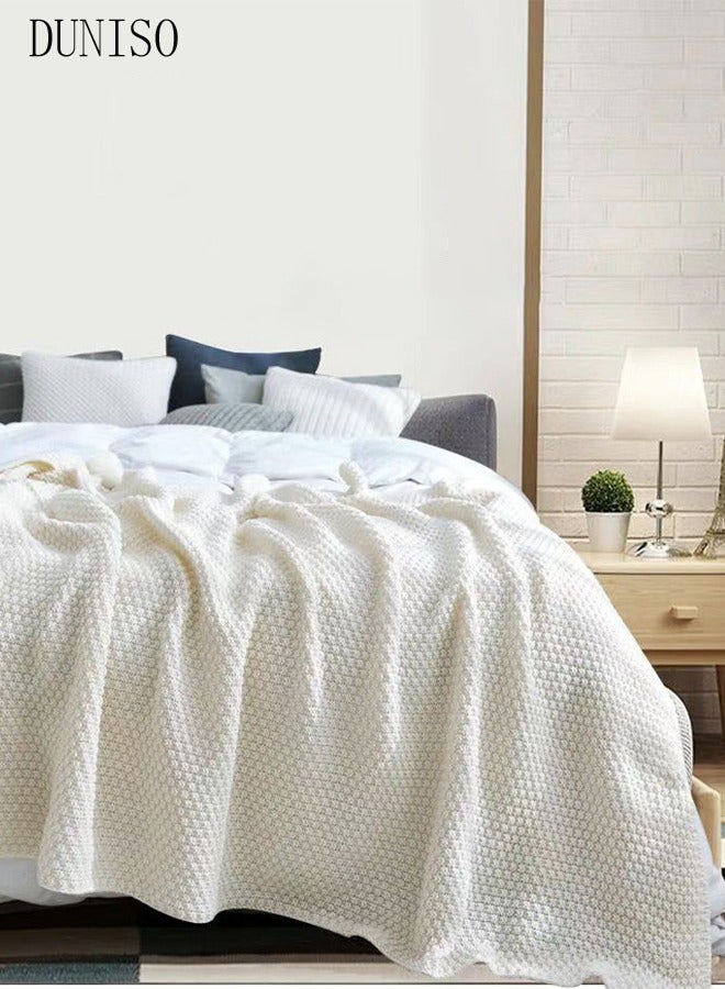 DUNISO بطانيات محبوكة، بطانيات الأرائك، بطانيات القيلولة، بطانيات منسوجة بتعليق مناسبة للأرائك، المكاتب، الأسرة، وغرف المعيشة، مناسبة لجميع الفصول، مناسبة للرجال، النساء، والأطفال 130 * 170 سم - Image 3