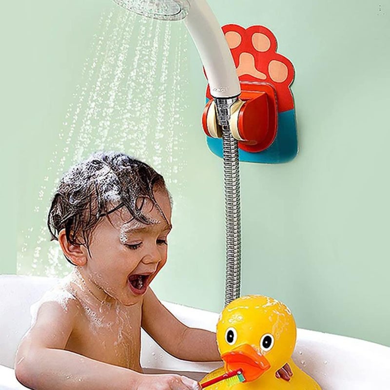 FS COOL Cute Cartoon Bathroom Shower Head Holder PunchFree Shower Bracket Base Wall Mounted Self Adhesive Fixed Direction Adjustable Bathroom Accessories Multifunctional 6 Piece - Image 5