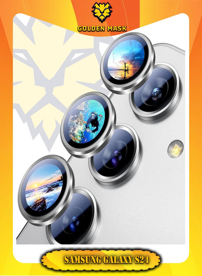 GOLDEN MASK GOLDEN MASK For Samsung Galaxy S24 Camera Lens Glass (Silver) - Image 1