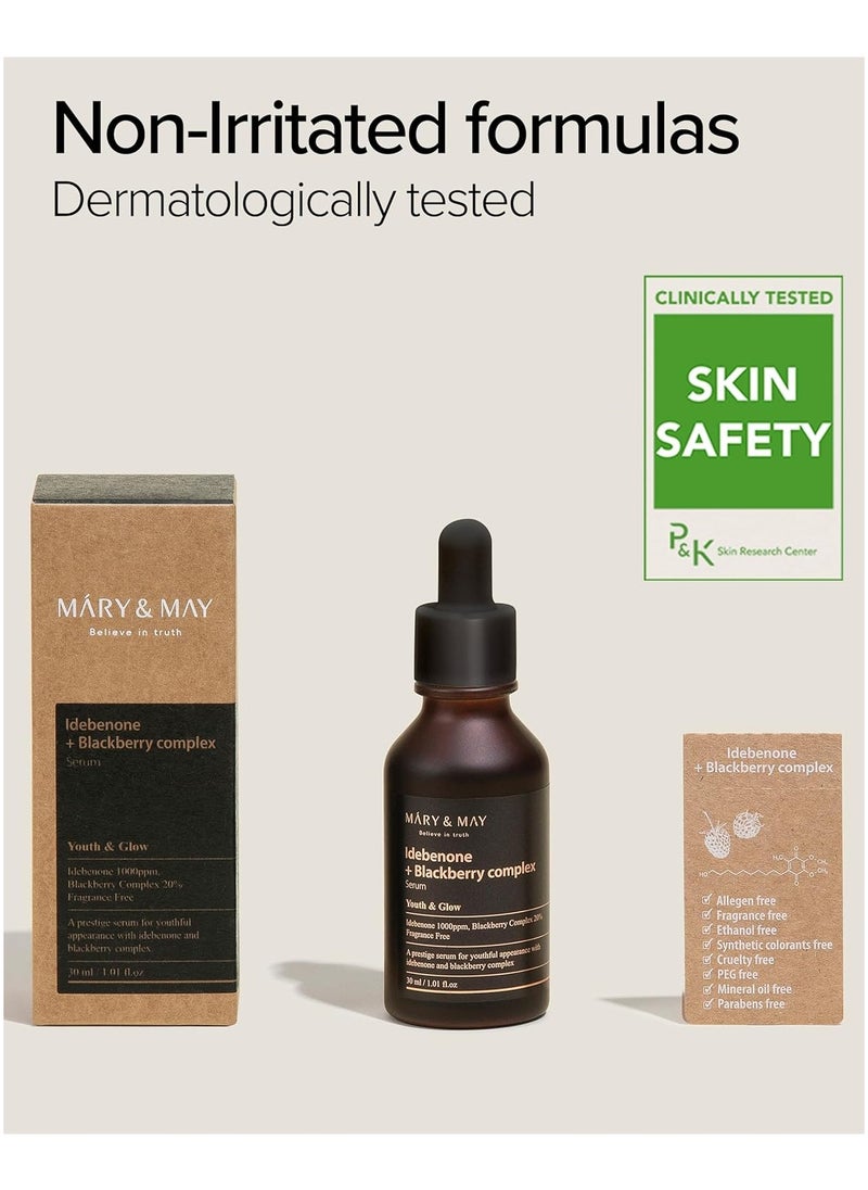 MARY & MAY Idebenone + Blackberry Complex Serum, 30 ml  - Image 4