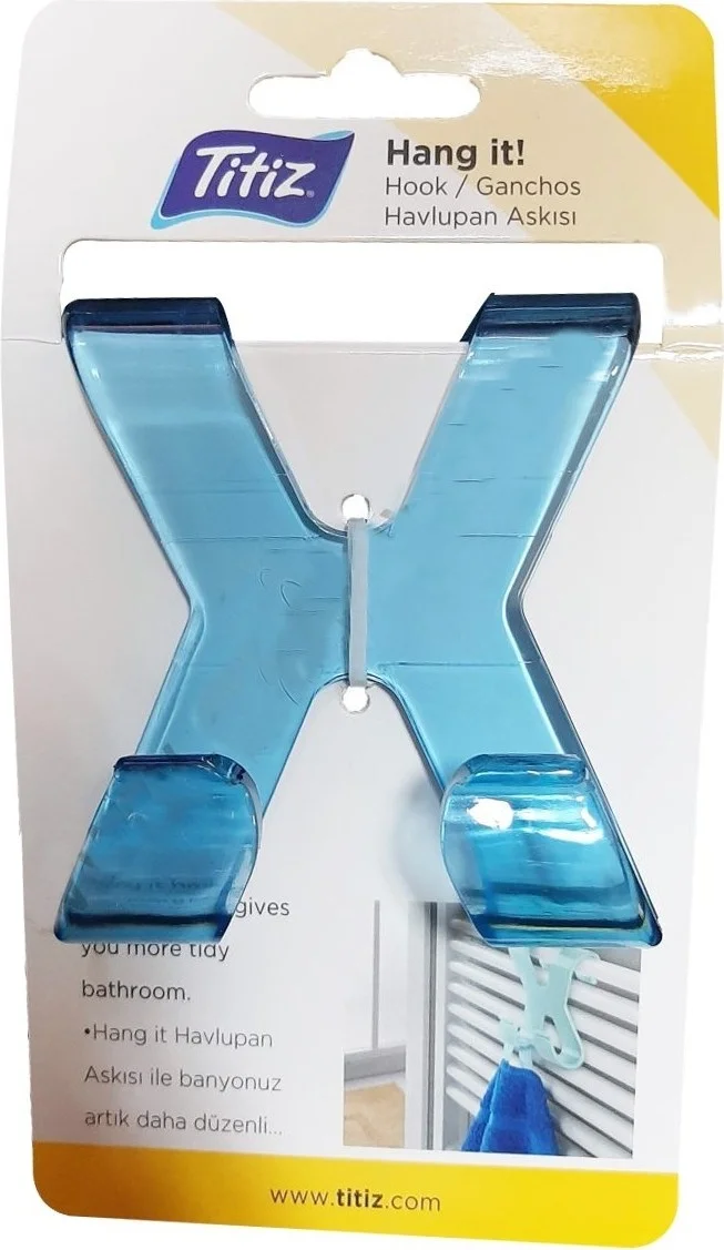 5DM Hang It Practical Easy to Carry Towel Rail Bathroom Hanger with 2 Hooks