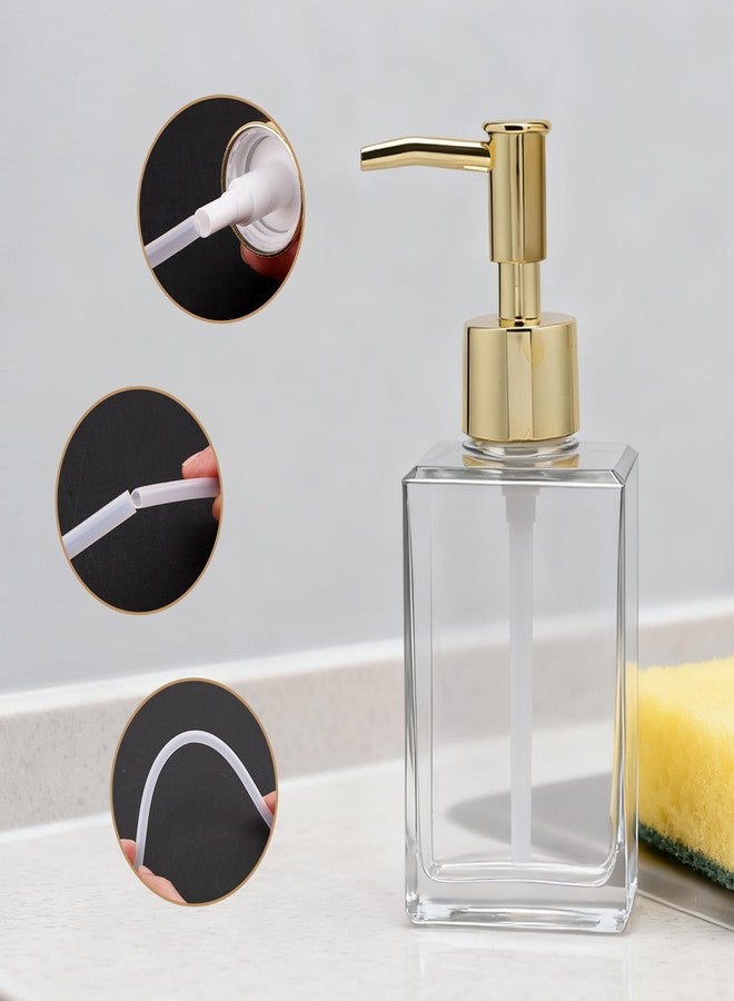 Gallipower 2 Pack Soap Dispenser Pump Replacement,Reusable Pump Head Replacement for Lotion Soap Dispenser Bottle,Lotion Bottle Pump Replacement(Gold) - Image 3
