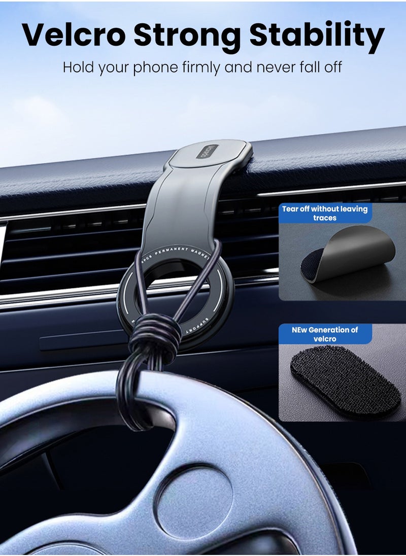 Moxedo Moxedo Magnetic Car Mount Phone Holder Flexible Bendable Titanium Alloy Phone Holder, Strong Magnetic One Hand Operation Compatible for iPhone 15 14 13 12 Pro Plus Max Mini  - Image 5