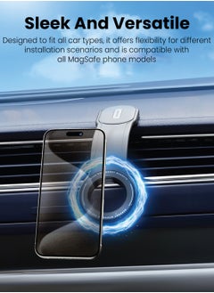 Moxedo Moxedo Magnetic Car Mount Phone Holder Flexible Bendable Titanium Alloy Phone Holder, Strong Magnetic One Hand Operation Compatible for iPhone 15 14 13 12 Pro Plus Max Mini  - Image 2
