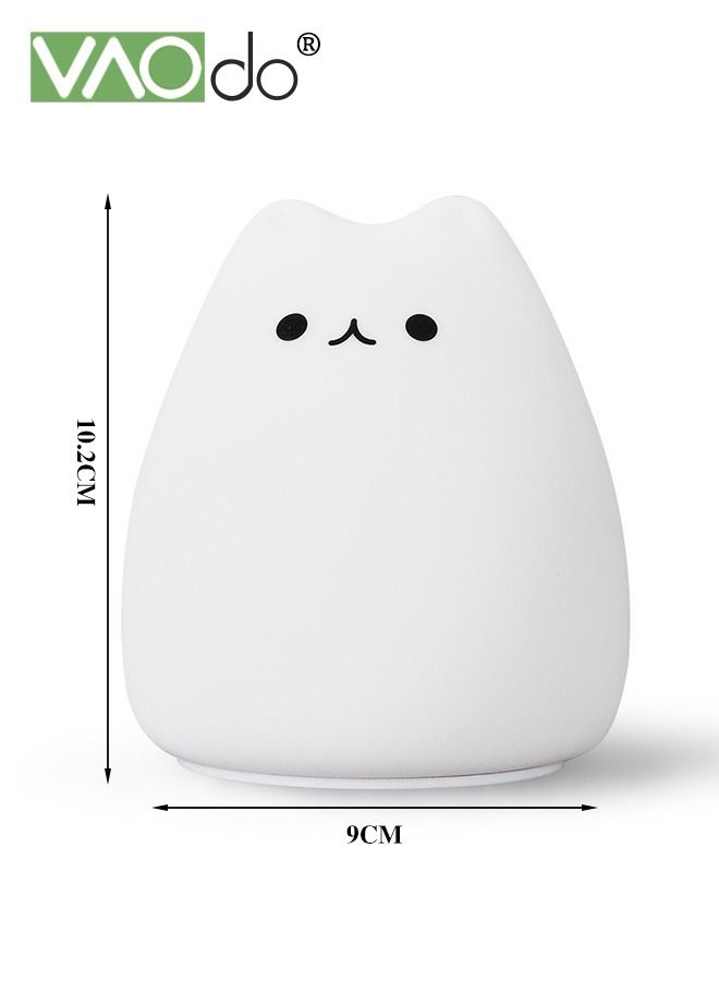 VAOdo لطيف كيتي ليلة الخفيفة الهدايا للنساء في سن المراهقة الفتيات الطفل أضواء الليل لغرفة نوم الأطفال لطيف كيتي سيليكون أضواء الليل للأطفال طفل متعدد الألوان الخفيفة - Image 3