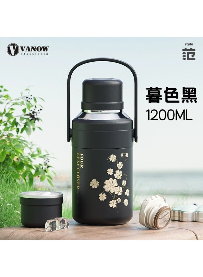 Large Capacity Thermos Cup For Girls,  New Model, 316 Stainless Steel Portable Travel Water Bottle, Tea Brewing Cup