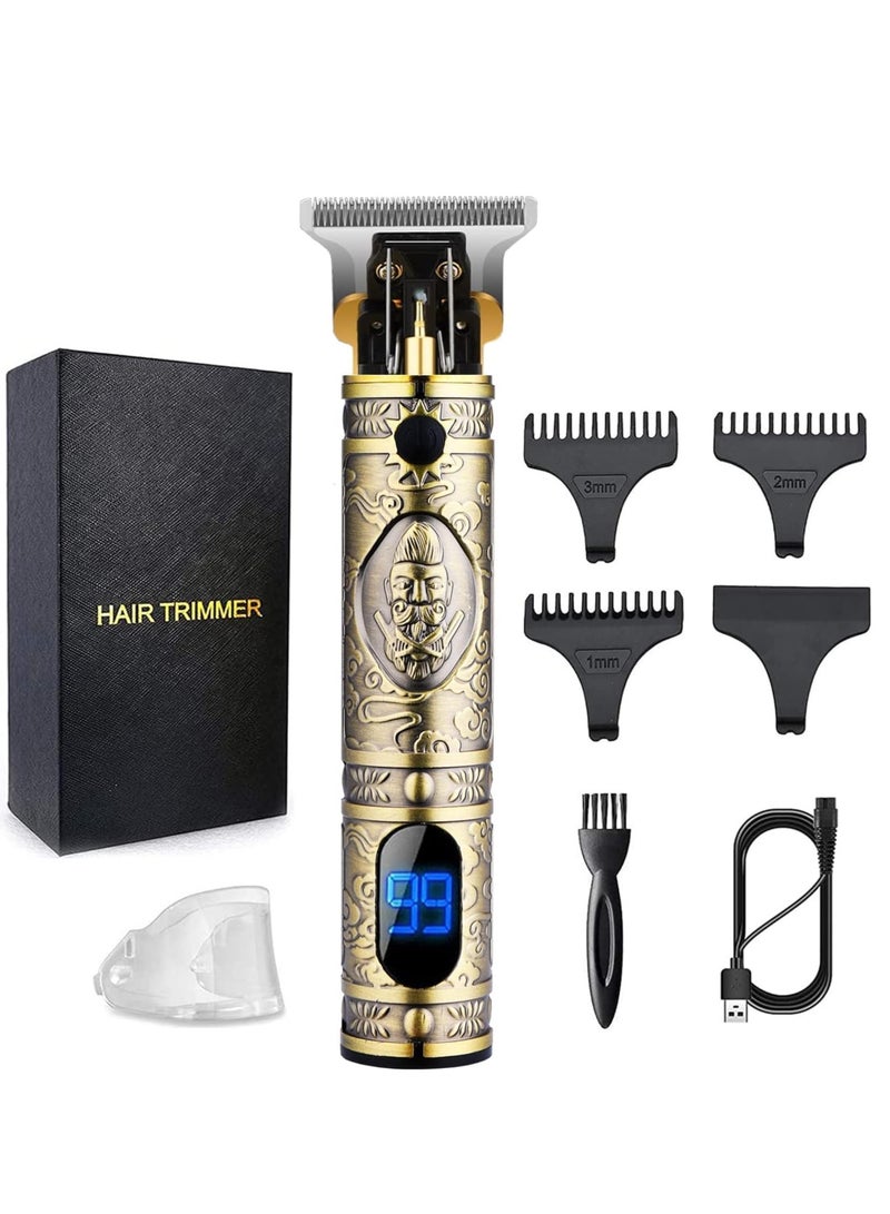 Professional Mens Hair Clippers Zero Gapped Cordless Trimmer Professional Haircut & Grooming Kit for Men Rechargeable LED Display - Image 1