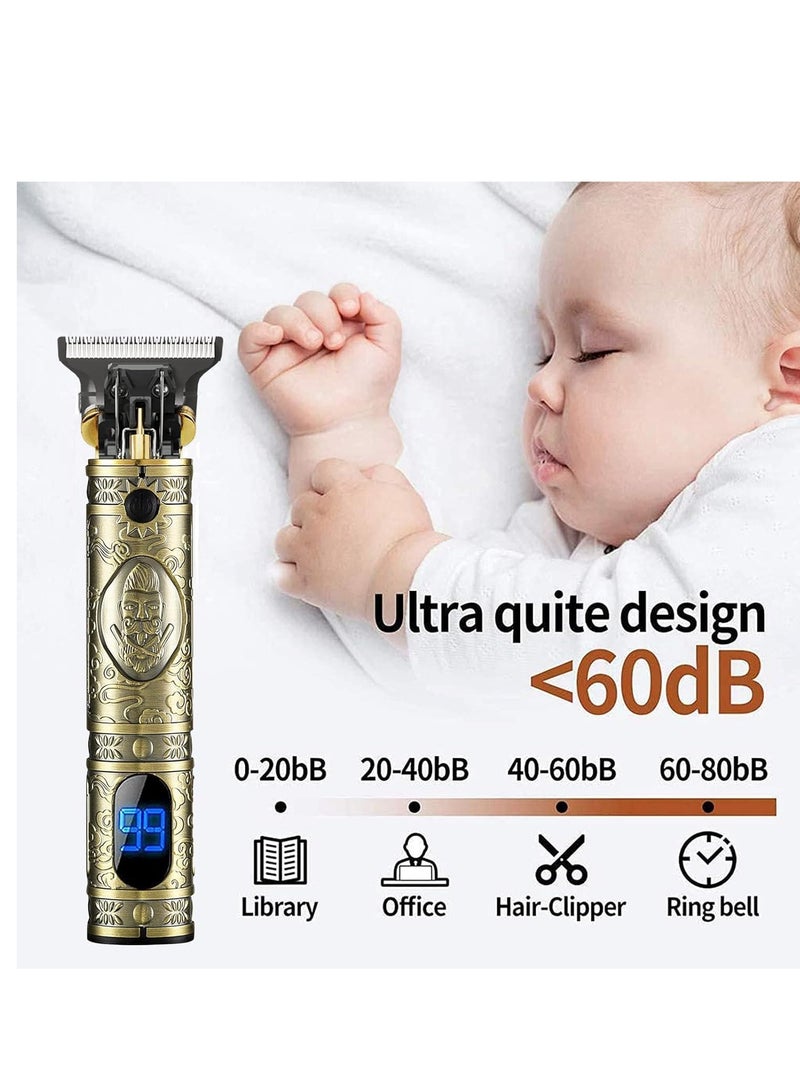 Professional Mens Hair Clippers Zero Gapped Cordless Trimmer Professional Haircut & Grooming Kit for Men Rechargeable LED Display - Image 5